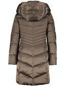 Hooded Coat - Dark Taupe