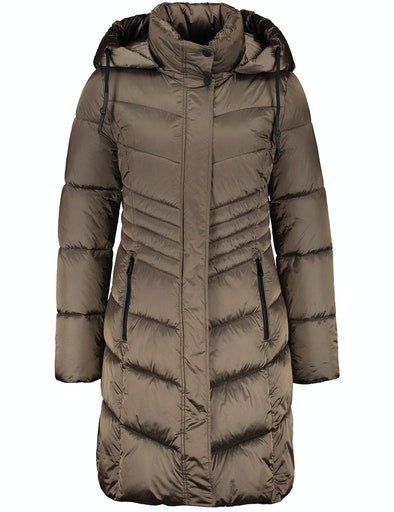 Hooded Coat - Dark Taupe