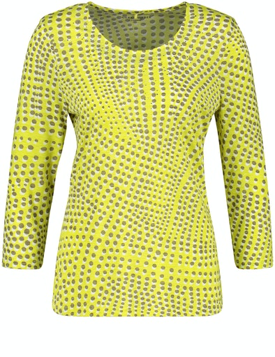 3/4 Sleeve T-Shirt - Green Print