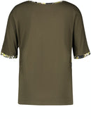 Inspiring Botanicals Short Sleeve T-Shirt - Reed Olive Print