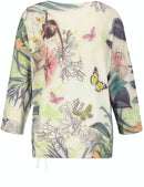Inspiring Exotic Garden 3/4 Pullover - Green/grey