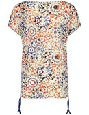 Casual Marrakech T-shirt - Orange/blue Print