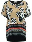 Inspiring African Spirit Print T-Shirt - Tangerine Print