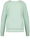 Long Sleeve Palm Print Jumper - Green