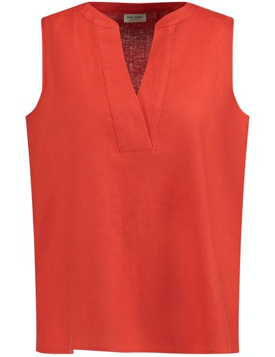 African Spirit Sleeveless Blouse - Tangerine