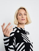 Urban Warrior High Neck Knit - Black/ecru