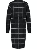 Inspiring Optical Dress - Black/ecru