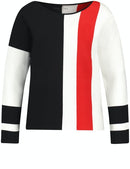 Urban Warrior Round Neck Jumper - Black/ecru