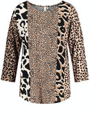 Copenhagen Camo 3/4 Sleeve T-Shirt - Black/ecru/white