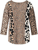 Copenhagen Camo 3/4 Sleeve T-Shirt - Black/ecru/white