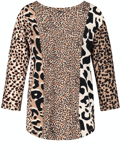 Copenhagen Camo 3/4 Sleeve T-Shirt - Black/ecru/white