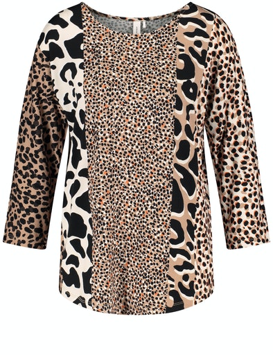 Copenhagen Camo 3/4 Sleeve T-Shirt - Black/ecru/white