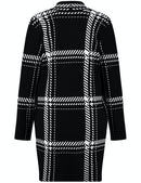 Inspiring Optical Edge To Edge Cardigan - Black/cream