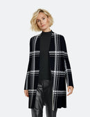 Inspiring Optical Edge To Edge Cardigan - Black/cream