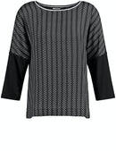 Inspiring Optical 3/4 Sleeve - Black/cream