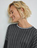 Inspiring Optical 3/4 Sleeve - Black/cream