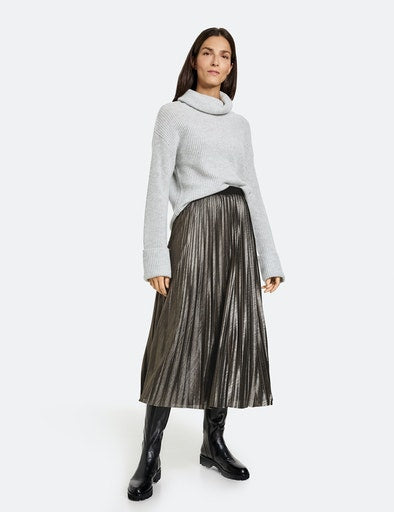 Inspiring Soft Power Skirt - Black/silver/taupe