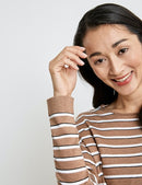 Western Spirit Stripe Jumper - Brown/ecru/white