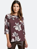 Inspiring Art Nouveau T-shirt - Chestnut/rose