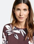 Inspiring Art Nouveau T-shirt - Chestnut/rose