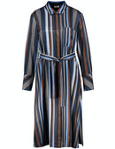 Inspiring Soft Power Dress - Blue/taupe/grey