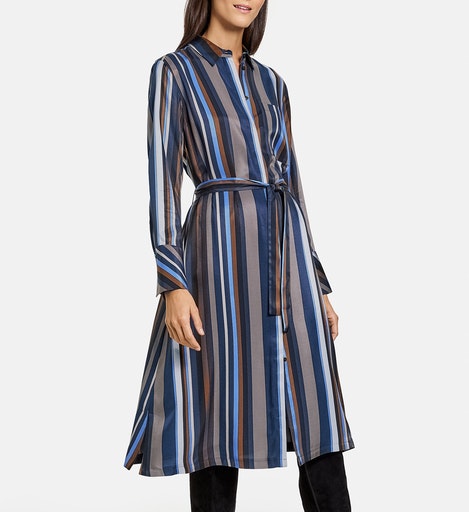 Inspiring Soft Power Dress - Blue/taupe/grey