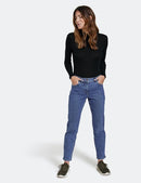 Hidden Creatures Crop Trouser - Blue Denim