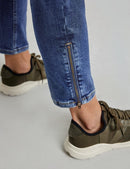 Hidden Creatures Crop Trouser - Blue Denim