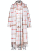 Inspiring Cosy Up Wool Coat - Ecru/white Figured