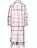 Inspiring Cosy Up Wool Coat - Ecru/white Figured