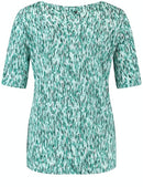 Everyday Pleasure Short Sleeve T-Shirt - Green/lilac/pink