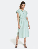 Everyday Pleasure Woven Dress - Green/ecru/white