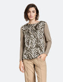 Confident Comfort Long Sleeve T-Shirt - Khaki/shell