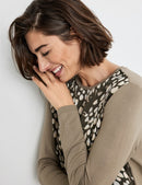 Confident Comfort Long Sleeve T-Shirt - Khaki/shell