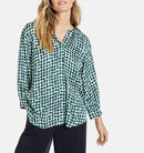 Everyday Pleasure 3/4 Sleeve Blouse - Mint/seaweed