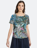 Everyday Pleasure Short Sleeve T-Shirt - Seaweed/mint/rose