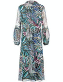 Everyday Pleasure Woven Dress - Seaweed/mint/rose