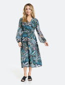 Everyday Pleasure Woven Dress - Seaweed/mint/rose