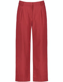 Neutral Simplicity Cropped Trouser - Wine