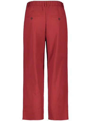 Neutral Simplicity Cropped Trouser - Wine