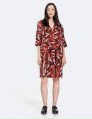Floral Simplicity Woven Dress - Cherry/red/ecru