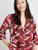 Floral Simplicity Woven Dress - Cherry/red/ecru