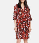 Floral Simplicity Woven Dress - Cherry/red/ecru