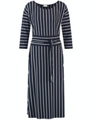 Nos Jersey Dress - Blue/ecru