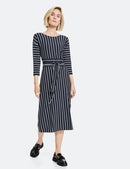 Nos Jersey Dress - Blue/ecru