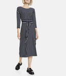 Nos Jersey Dress - Blue/ecru