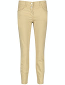Floral Simplicity Cropped Trouser - Desert