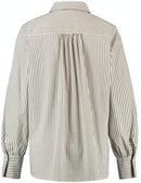 Confident Comfort Long Sleeve Shirt - Ecru/white/green