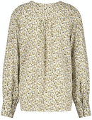 Confident Comfort Long Sleeve Blouse - Ecru/white/green