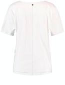 Everyday Pleasure Short Sleeve T-Shirt - Ecru/white/green